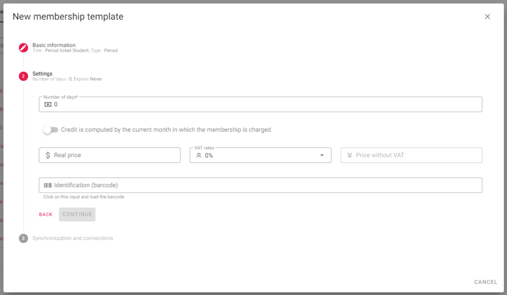 Creating a new membership template