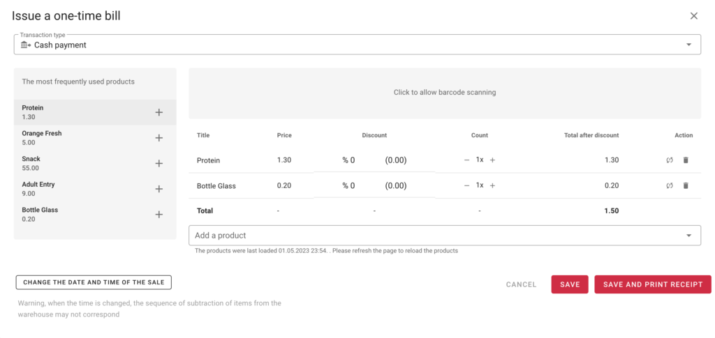 Automatic linked products selling